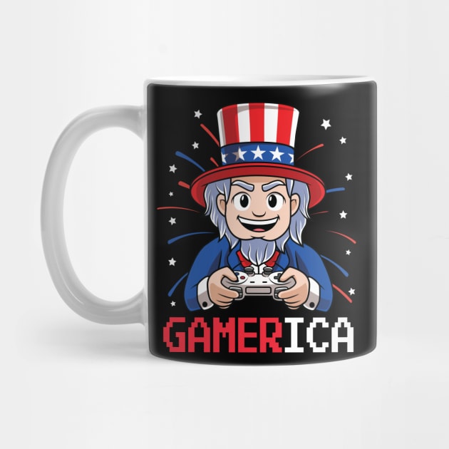 4th of July Uncle Sam Video Gamer by HCMGift